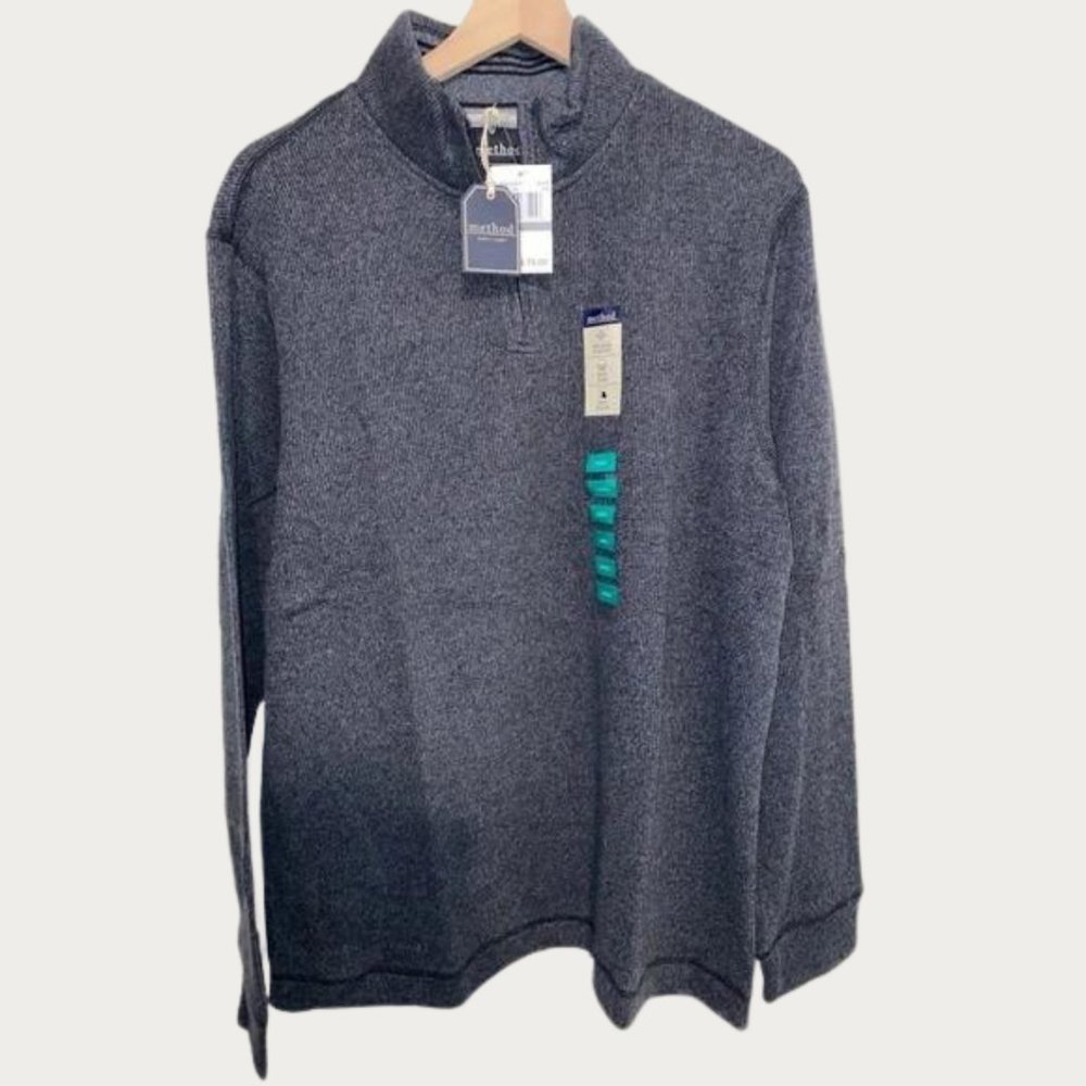 Method Grey 1/4 Zip Pullover Sweater size Large